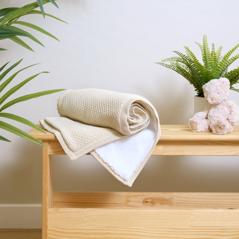 Thorun Cotton Baby Blanket, Cream