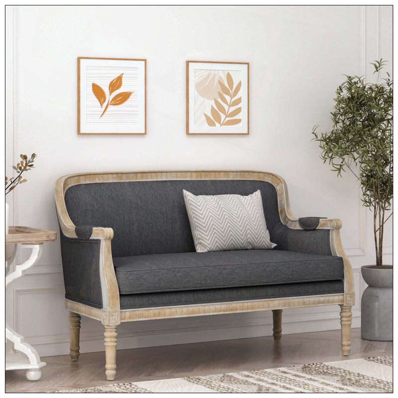 Causeuse moderne pour chambre à coucher avec revêtement confortable et structure robuste