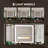 Corner Makeup Vanity Desk with LED Mirror & Lights, Fluted Design Vanity Table with Drawers, Storage Cabinets-507912385
