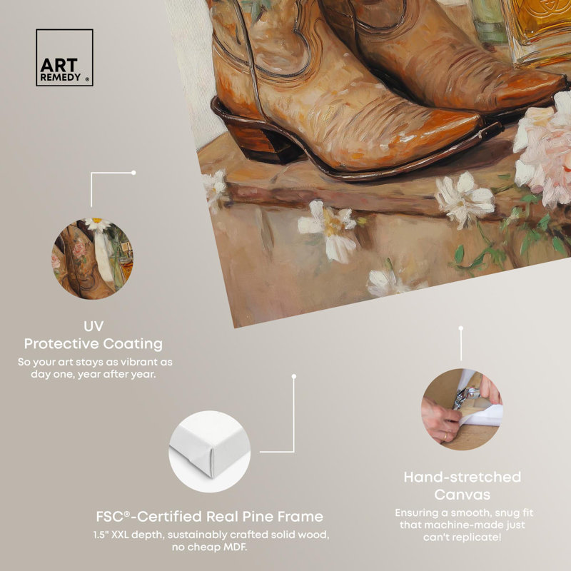 "Delicate Floral bottes II", reproduction d'art sur toile par , H 45 po x l 30 po, Toile tendue