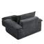 Chaise longue en velours côtelé avec repose-pieds Khalif, sans assemblage-112366078