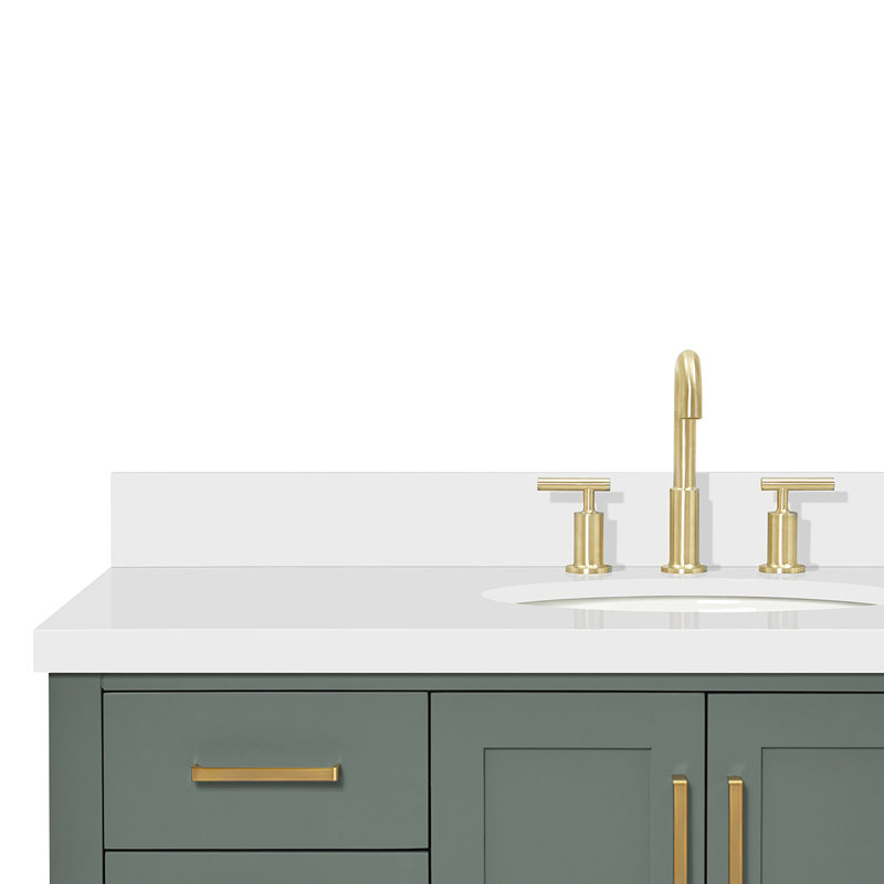 Magnolia Bath Vanity Rectangular Basin S049SWQ, Oval, Vintage Green