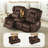 Loveseat Recliner with Flip-Top Storage Console, Manual Double Reclining Sofa with Pockets, Cup Holders, and Pillows-708433062