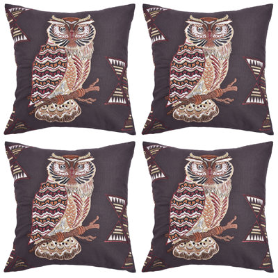 Ensemble de 4 housses de coussin pour l'intérieur et l'extérieur Red Barrel Studio