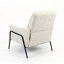 Chaise d'appoint moderne à rayures, fauteuil rembourré simple avec structure en métal noir, chaise longue rembourrée confortable, chaise d'appoint de lecture pour le bureau de la chambre à coucher, chaise de loisirs texturée verte | Fauteuil d'appoint rembourré moderne à rayures Modern