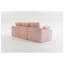 Canapé modulaire en L compressé modulaire en L rembourré en velours côtelé avec repose-pieds mobile, avec trois coussins et deux coussins lombaires, coussins de siège amovibles Cloud-548314998