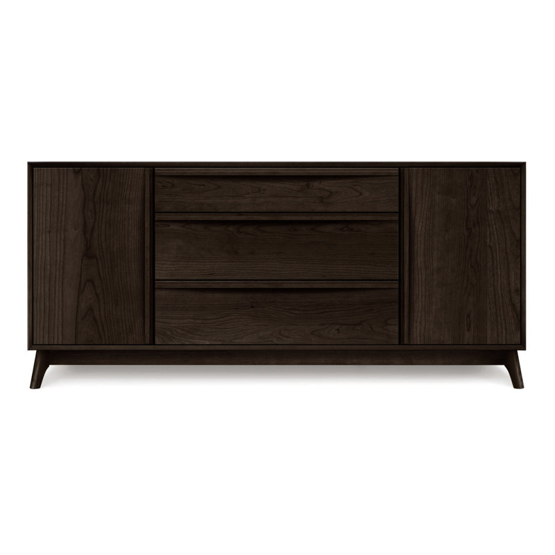 Catalina 66.13'' W Solid Wood Sideboard, Smoke Cherry