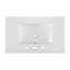 Meuble-lavabo de style moderne Mid-Century 30 po avec lavabo - Armoire autoportante en bois artistique avec 3 tiroirs et porte à fermeture en douceur, panneau à cannelures bicolore