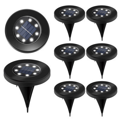 Paradise By NEX Satin Solar Powered Integrated LED Steel Pathway Light Kit