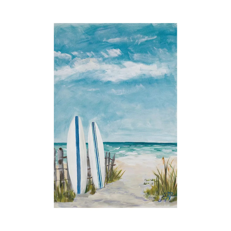 Cloudy Day In Paradise II by Julie Derice - Painting on Canvas, 101.6cm H x 66.04cm W x 3.81cm D, Wrapped Canvas
