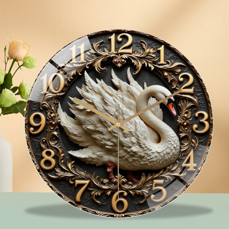 Horloge murale Elegant Swan