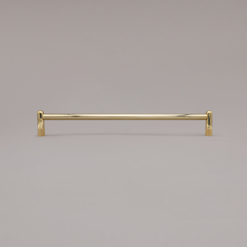 Knurled Appliance Pull, 18", Unlacquered Brass