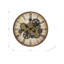 Horloge, 20 po, mécanisme d'engrenage, horloge murale, brun, transitionnel
