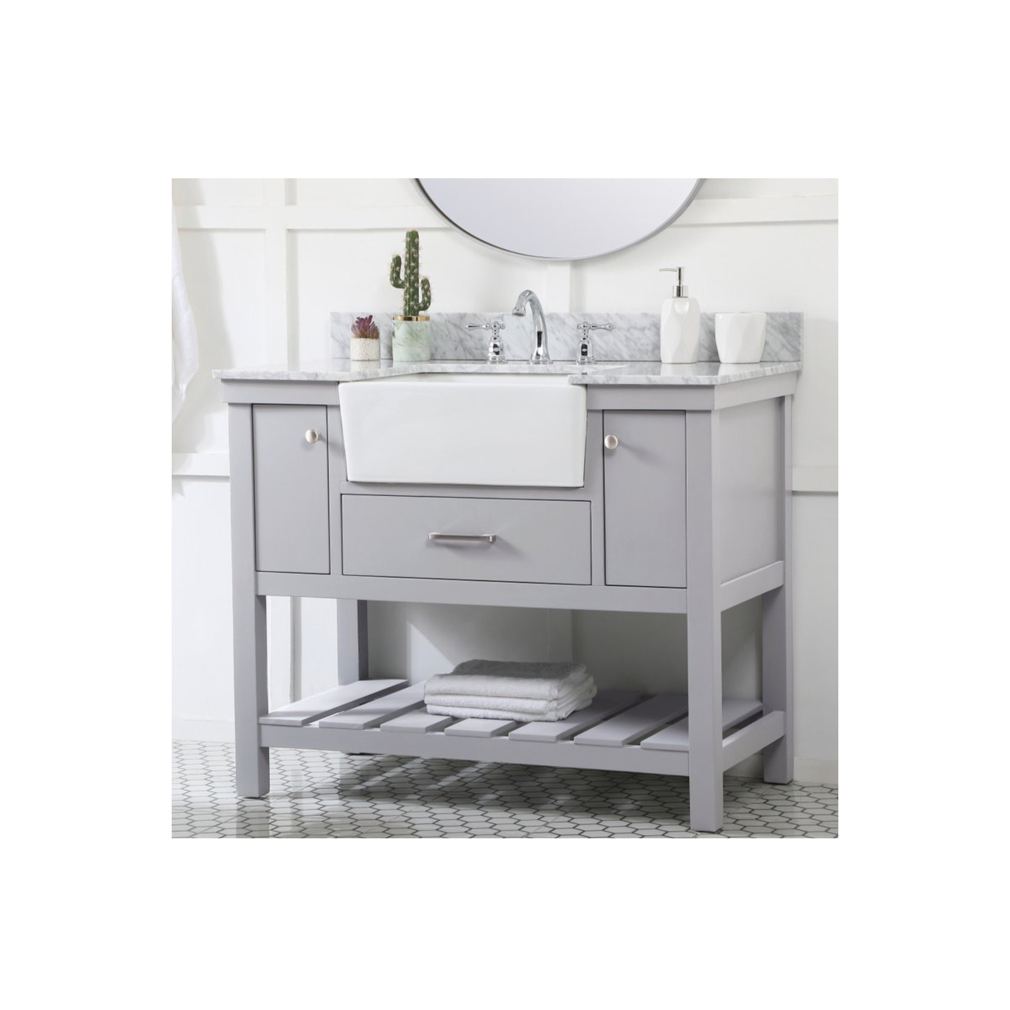Pelaghia 42'' Single Bathroom Vanity, Gray