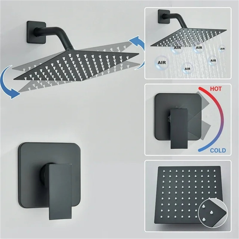 Pomme de douche à pluie fixe 1,75 GPM GPM