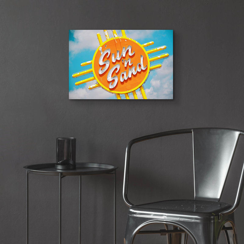 Art mural en verre Winston Porter «Sun N Sand No. 2» par Carlos Vargas, H 16 po x l 24 po x P 0,2 po