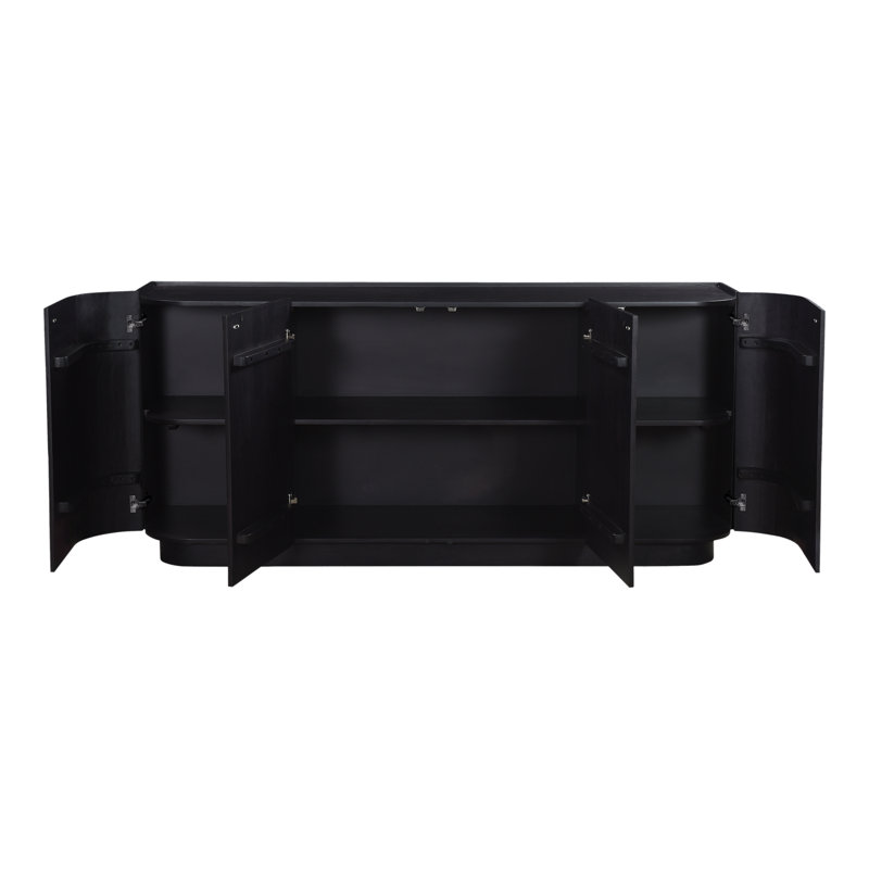 Povera 72'' W Solid Wood Sideboard, Black
