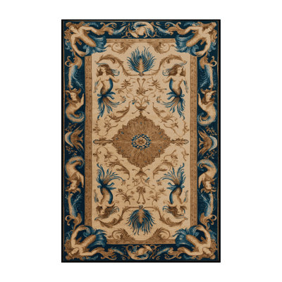 Tapis brun français lavable à la machine