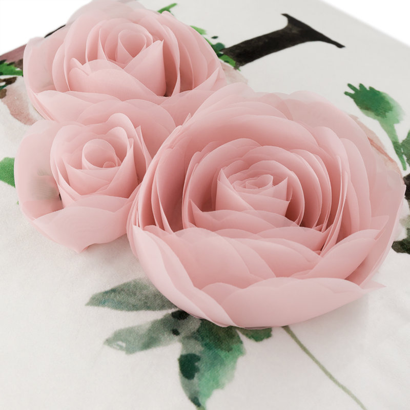  Housse de coussin en velours appliqué