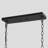 15-light Black Linear Chandelier Smoke Gray Glass Sputnik Chandelier Modern Chandelier