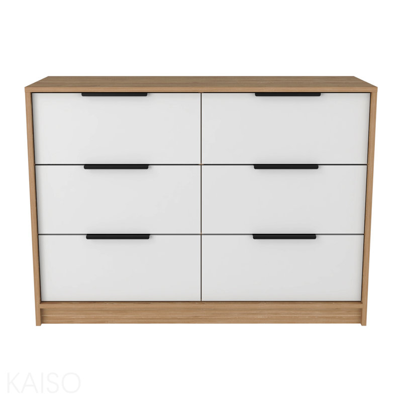 Commode 4 tiroirs, plateau supérieur - pin / blanc