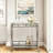 5Mm Mirrored Serving Cart With Antique Gold Frame And Open Storage Area Finish Shelf