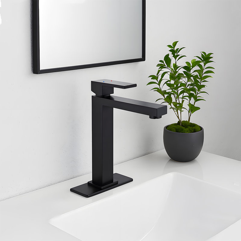 Robinet de cuisine mural avec accessoires, Noir mat