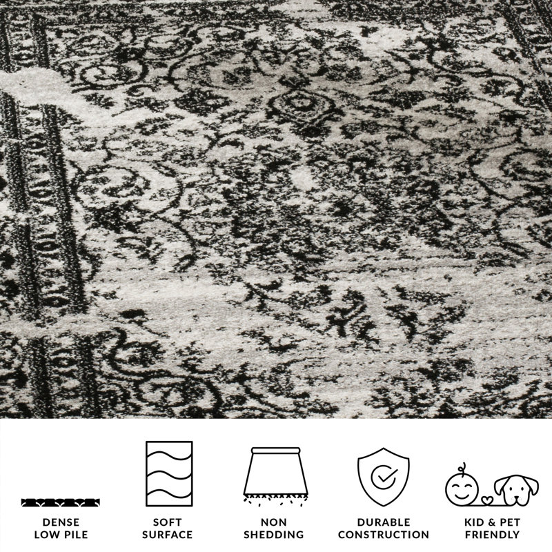 Eslinger Oriental Hand Woven Area Rug, Rectangle 91 x 152 cm