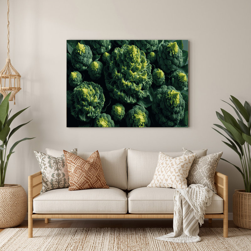Légumes, art mural vert en métal Romanesco, H 16 po x l 20 po