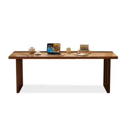 Bureaux rectangulaires en bois massif noyer clair