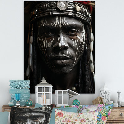 Art africain africain sur toile, Tribal Warrior I