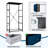 4 Drawer Dresser for Bedroom, Narrow Chest of Drawers, Wooden Top and Study Iron Frame 18"x37.5"-(WxH)