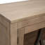 Console Rien, 4 portes en verre, bois brun brossé 80 po