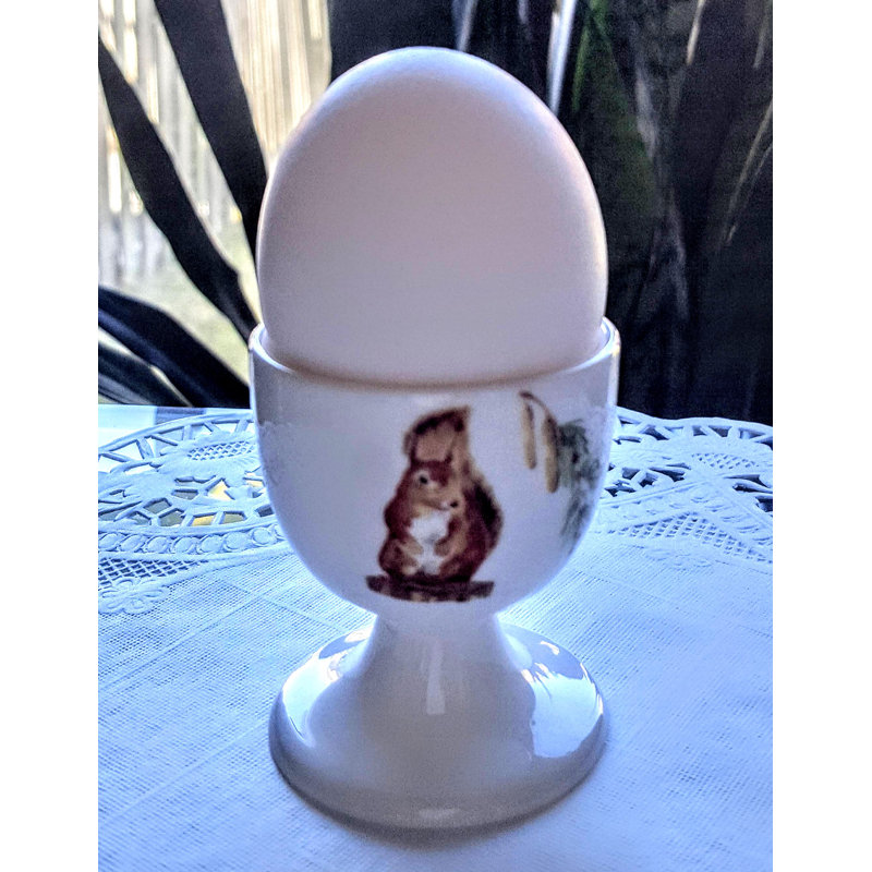 Ensemble de gobelets à oeuf en porcelaine osseuse 4 pièces sauvage assad