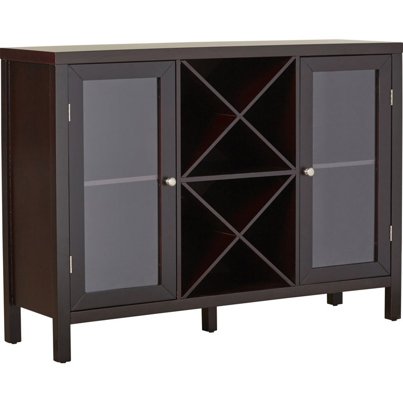 Kellison Wine Rack Bar Cabinet, Kitchen Sideboard and Buffet Table with Storage for Dining, Living Room