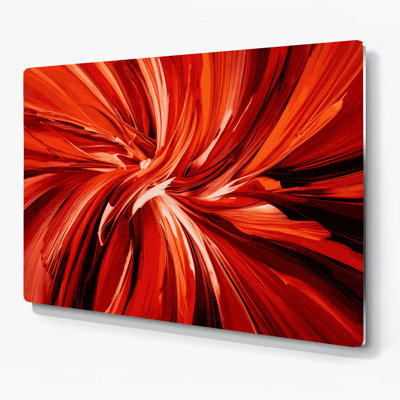 Lyrical Abstraction 65 Red Metal Wall Art