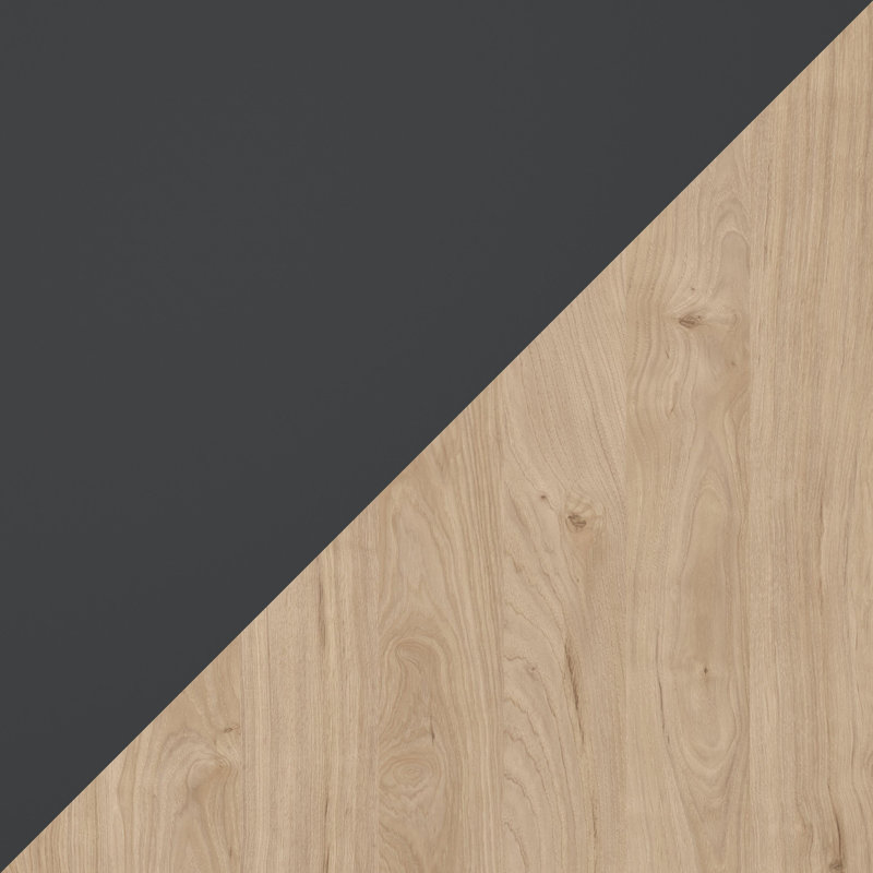 Bibliothèque en bois manufacturé à 5 niveaux l 16,89 "Embrie, Gris mat / hickory Jackson