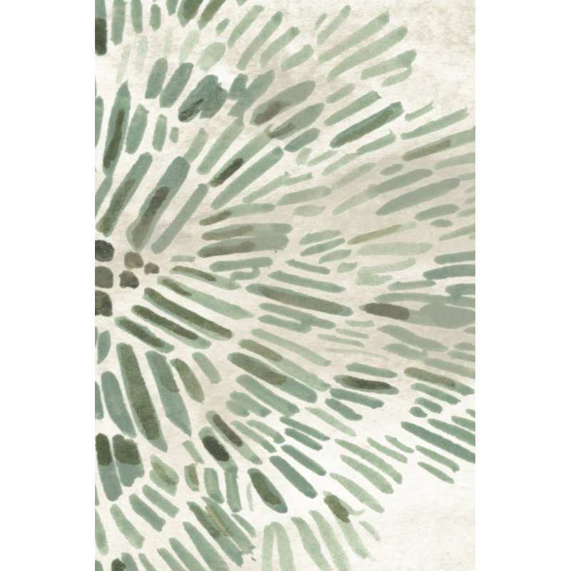 Fleur verte IV, H 36 po x l 24 po x P 1,25 po, Non, Toile tendue