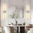 Brushed Nickel Dimmable LED Battery Operated Wall Sconces-92183504