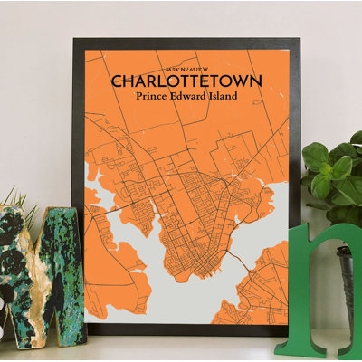 Charlottetown City Map - Single Picture Frame Print