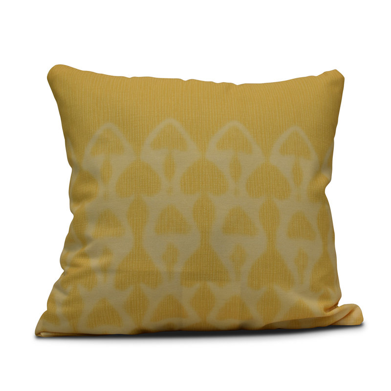 Housse de coussin carrée/insert, H 18 po x l 18 po, Jaune