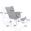 Chaise berçante en tissu avec repose-pieds Teddy-415451176