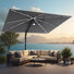 Parasol rectangulaire en porte-à-faux à DEL 128 pi Mobilité d'une personne