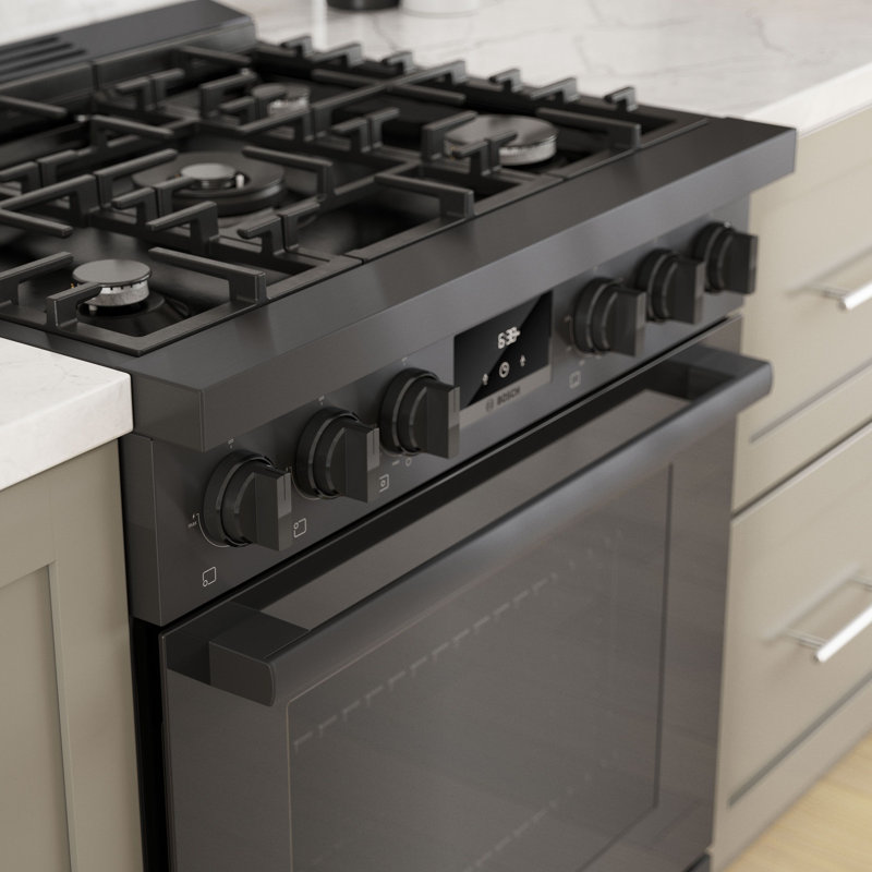 800 Series 30" 3.7 cu. ft. Freestanding Gas Range, Black