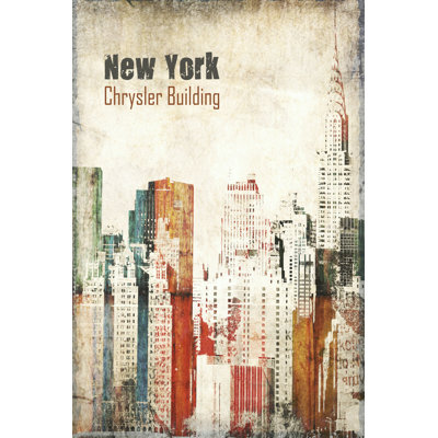 New York Grunge IV 1 Piece Wrapped Canvas Wall Art