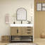 Finition du meuble-lavabo sur pied simple de base 42 po Jessica: Noir lustré-72495705