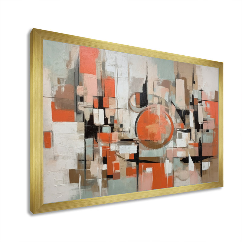 Modernist Expressions VI sur impression sur toile, H 12 po x l 20 po x P 1 po, Encadrement doré