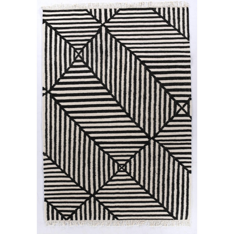 Vintage Chevron Hand Woven Area Rug, Rectangular 140 x 200cm