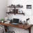 4-Piece Paulownia Wood Floating Shelves Wall Mount Bracket Shelf-1799773032-1799773037