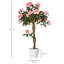 90cm Artificial Pink Rose Potted Floral Fake Plant for Home Living Room Table Decor